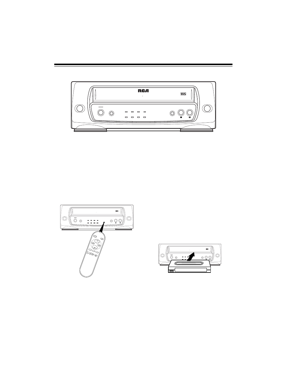 Operation, Using the remote control, Playing a video tape | Power, Rewind play fast f, Repeat a- repeat a- cst.in dew tv/ vcp, Rf.out, Channel, Audio, Video out | RCA 40 User Manual | Page 14 / 24