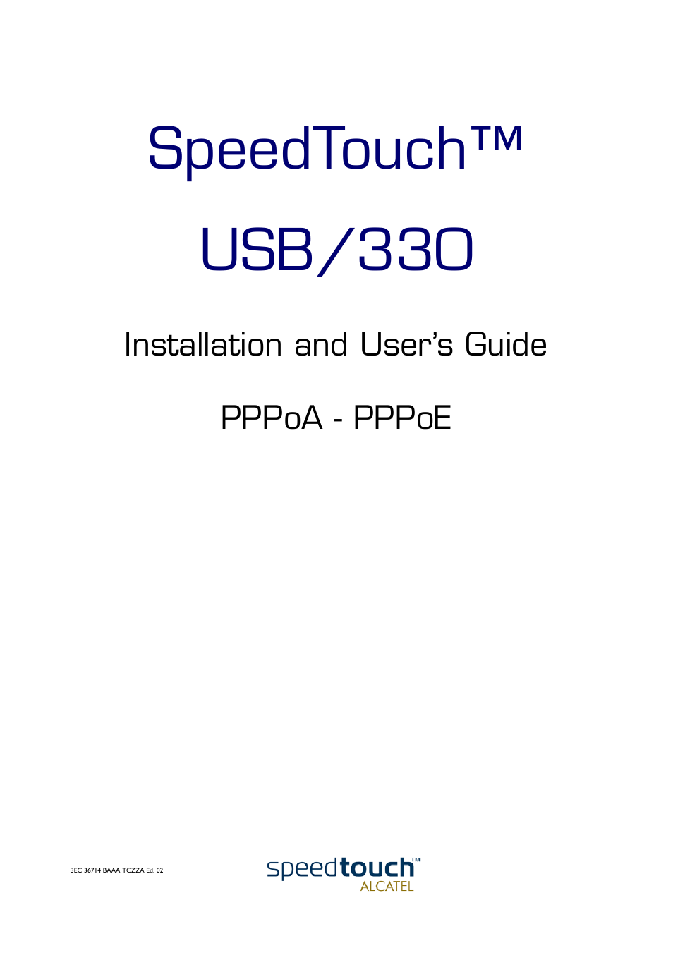 Speedtouch™ usb/330 | RCA 300 User Manual | Page 3 / 46