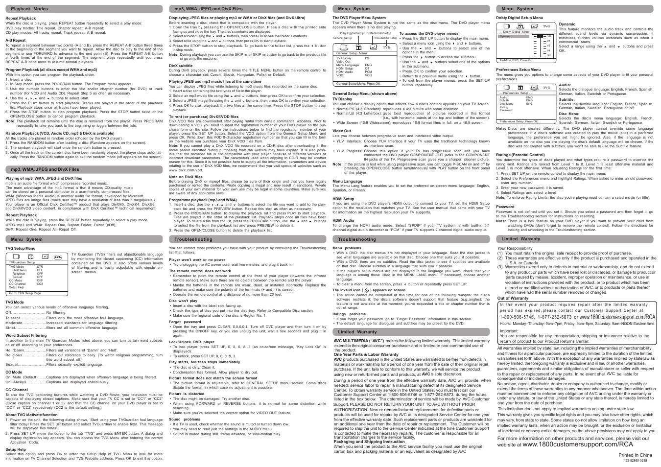 RCA DRC286 User Manual | Page 2 / 2