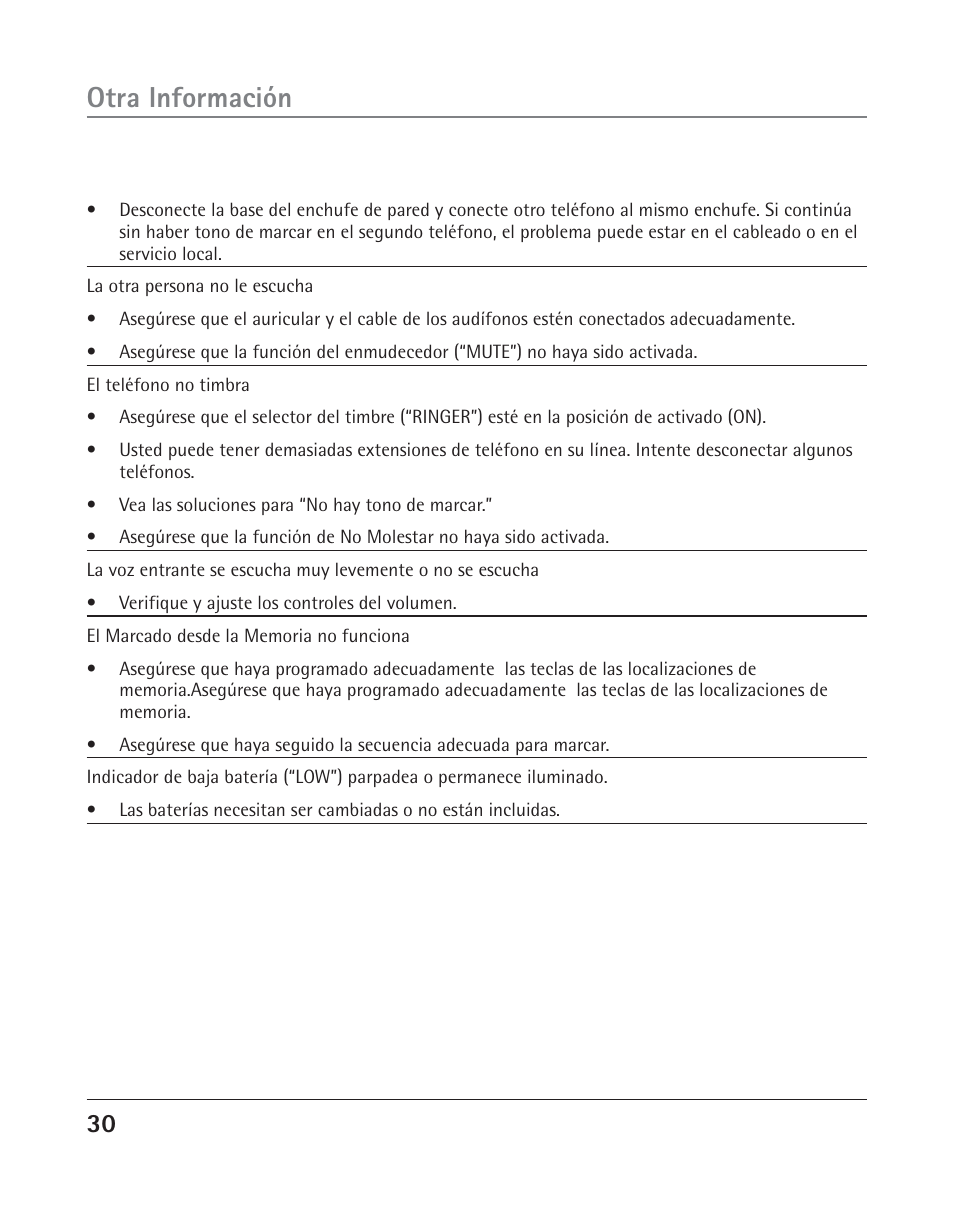 Otra información | RCA TWO-LINE SPEAKERPHONE WITH CALL WAITING CALLER ID 25202 User Manual | Page 68 / 76