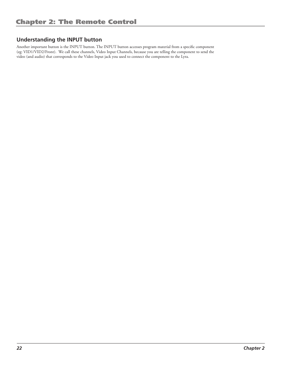 Chapter 2: the remote control | RCA LYRA X3000 User Manual | Page 28 / 68