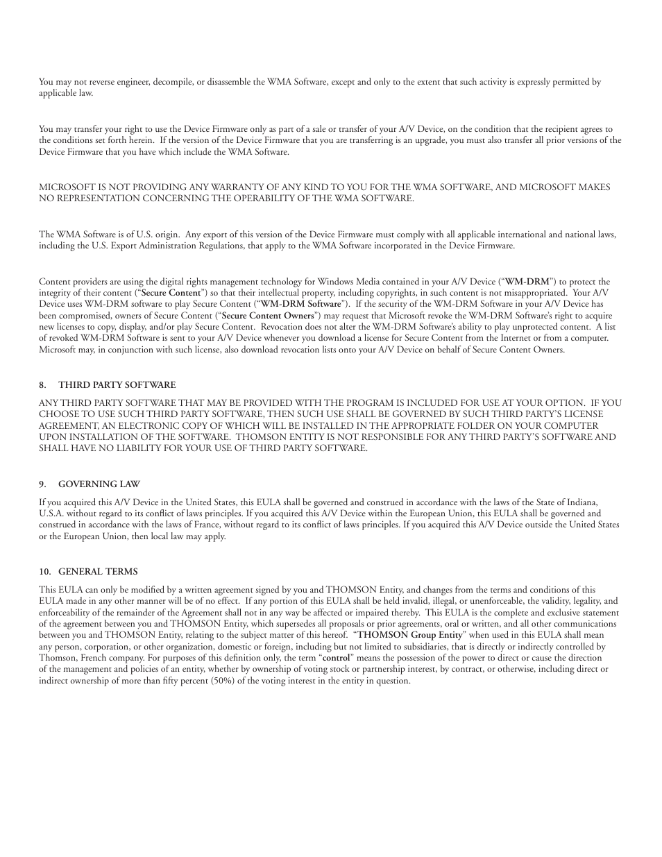 RCA LYRA X3000 User Manual | Page 5 / 68