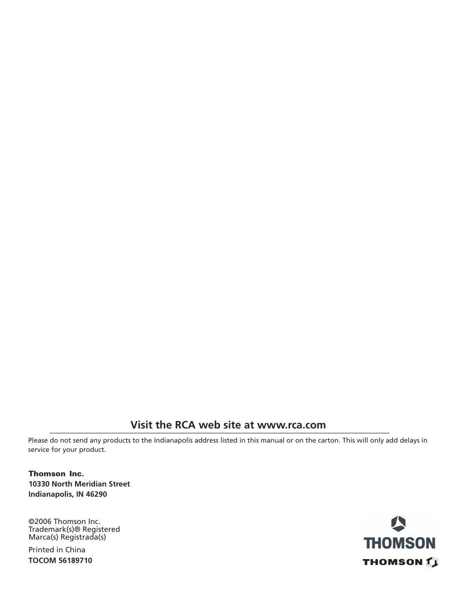 RCA LYRA X3000 User Manual | Page 68 / 68