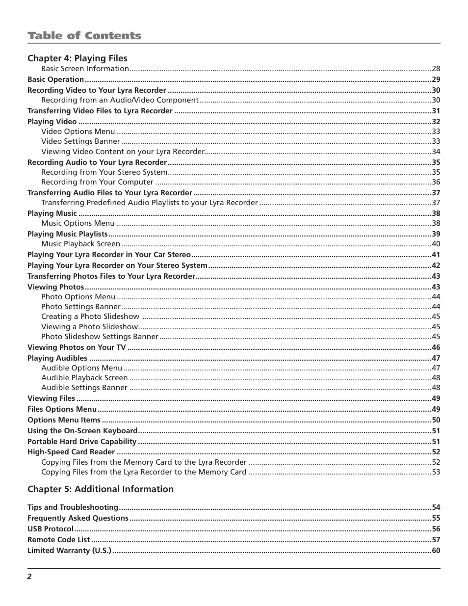 RCA LYRA X3000 User Manual | Page 8 / 68