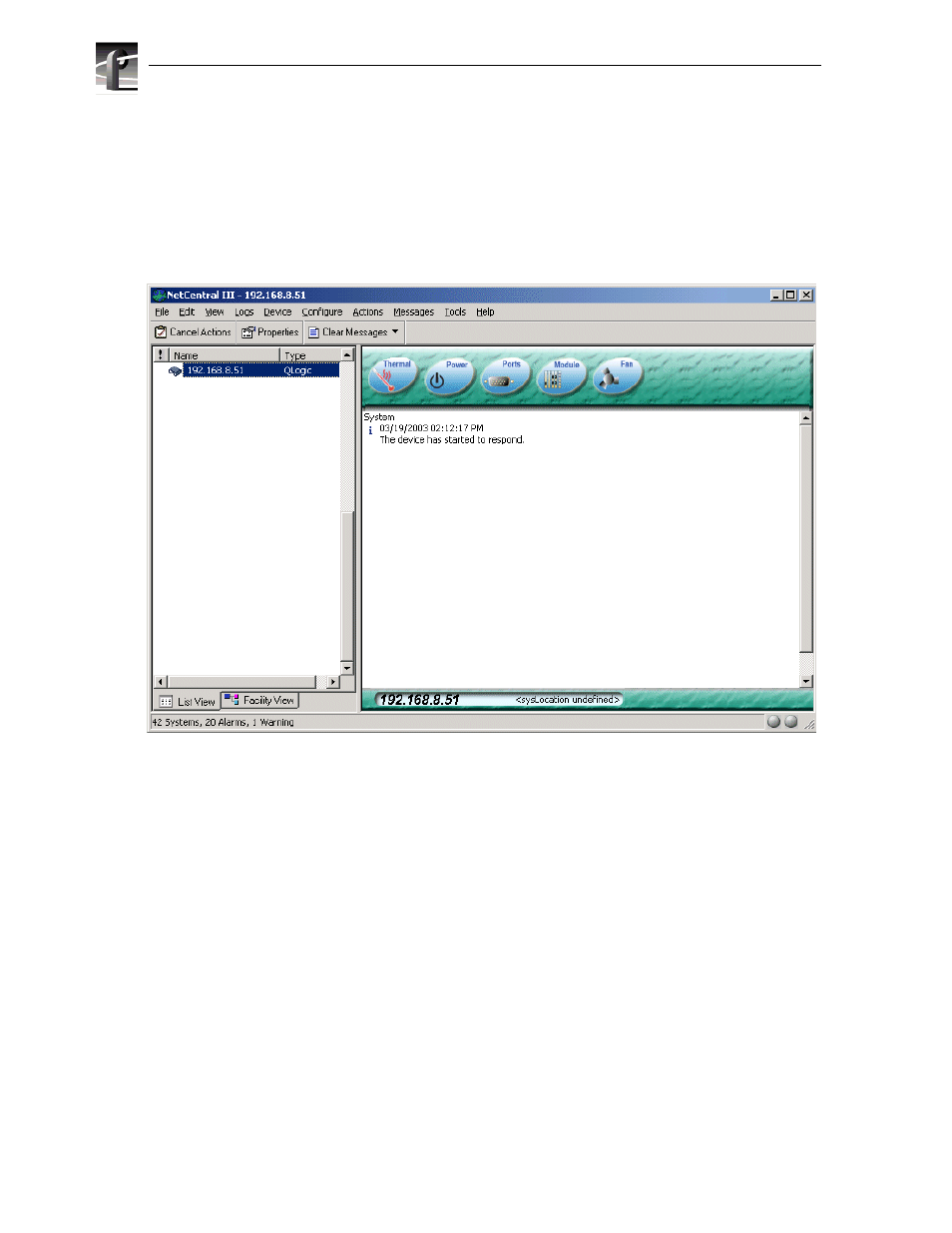Monitoring your switch with netcentral | RCA Fibre Channel Switch User Manual | Page 20 / 28