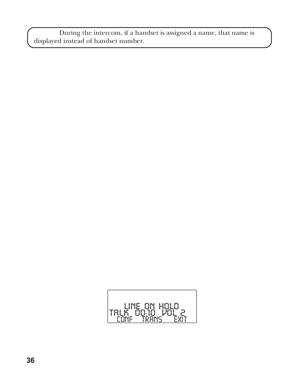 Line on hold | RCA Model 21011 User Manual | Page 36 / 124
