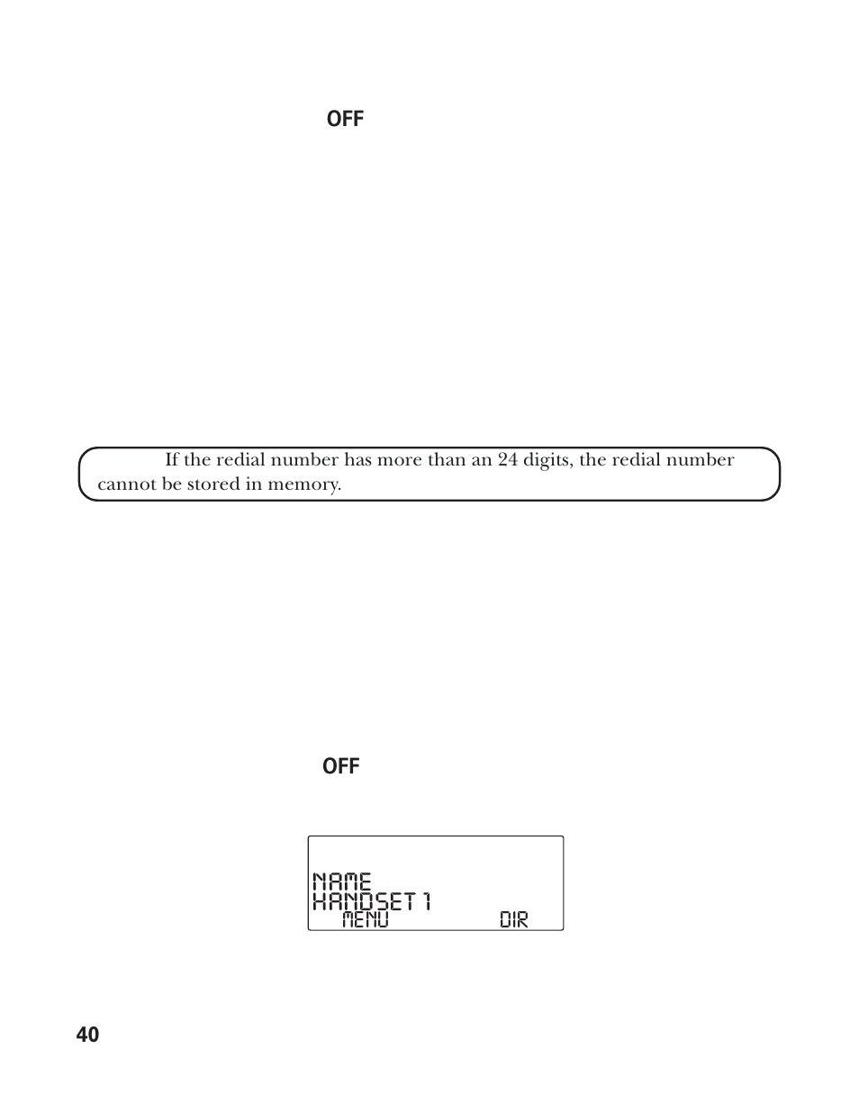 Handset 1, Name | RCA Model 21011 User Manual | Page 40 / 124