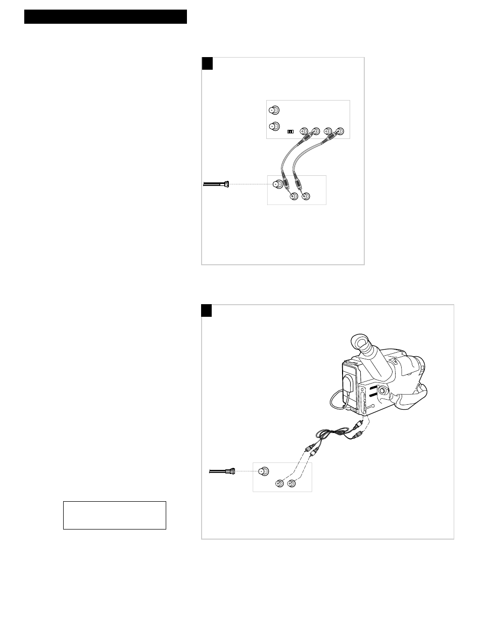 Connect vcr or camcorder for copying tapes, Connect a vcr or camcorder for copying tapes, 24 hooking up the tv/vcr | A. vcr for copying tapes, B. camcorder for copying tapes, Connect as shown | RCA T13017WH User Manual | Page 26 / 32