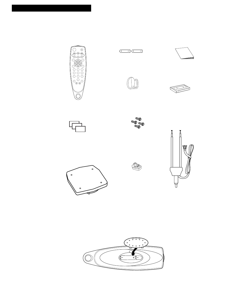 Setting up the tv/vcr, Startup, Insert batteries in remote | RCA T13017WH User Manual | Page 4 / 32