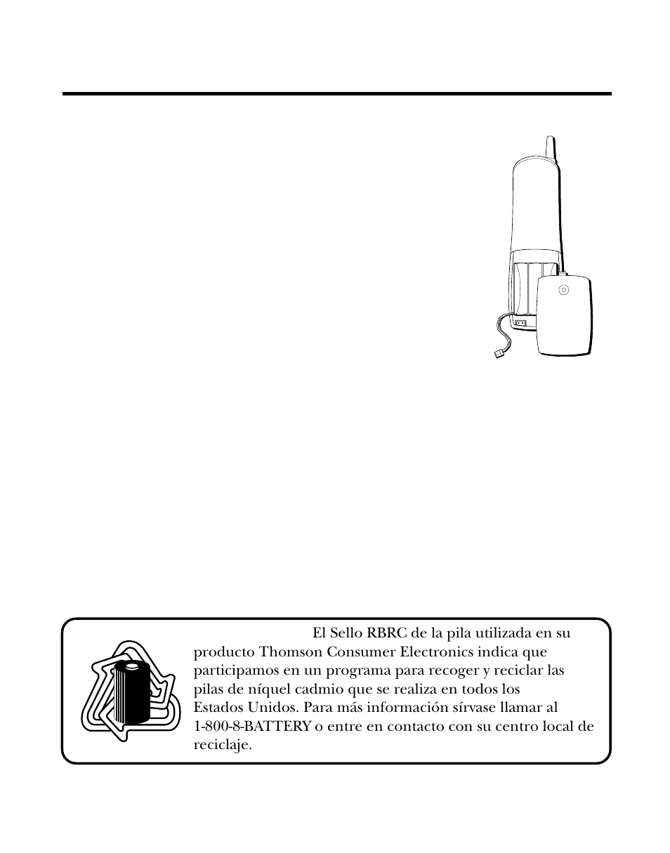 Cambio de la batería, Precauciones de seguridad para la batería, Ambio | Batería, Recauciones, Eguridad, Para, Atería | RCA 26980/26981 User Manual | Page 55 / 64