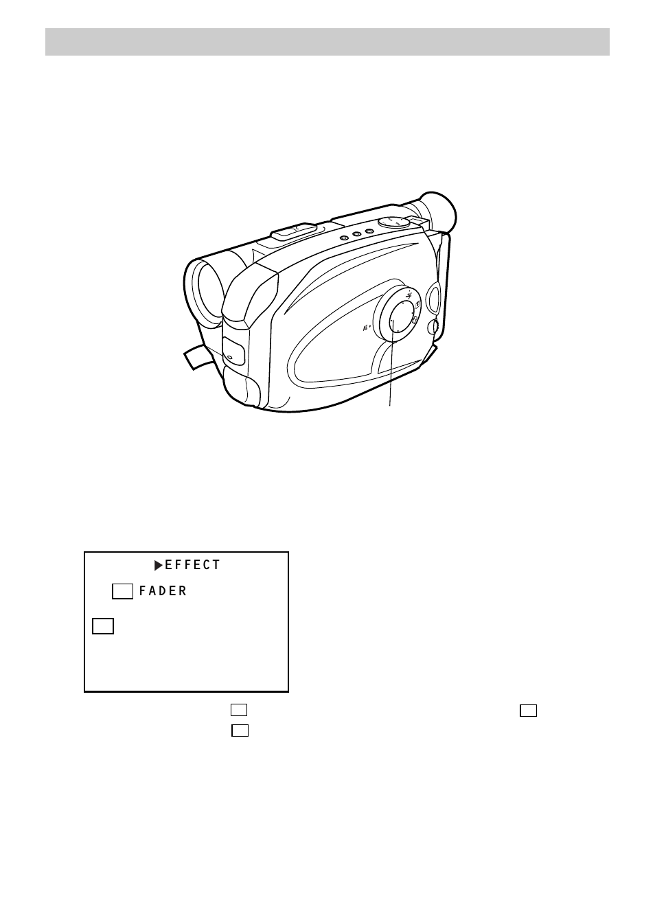 Fading in and out, Recording, Fade in or out | Fader appears briefly and then, Press the fade button while, Fade button, Effect | RCA CC6151 User Manual | Page 44 / 90