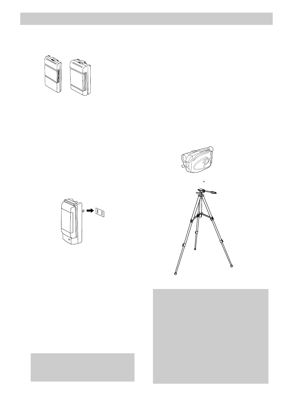 Rechargeable batteries, Battery charger, Tripod | Rechargeable batteries battery charger tripod, Optional accessories | RCA CC6151 User Manual | Page 70 / 90