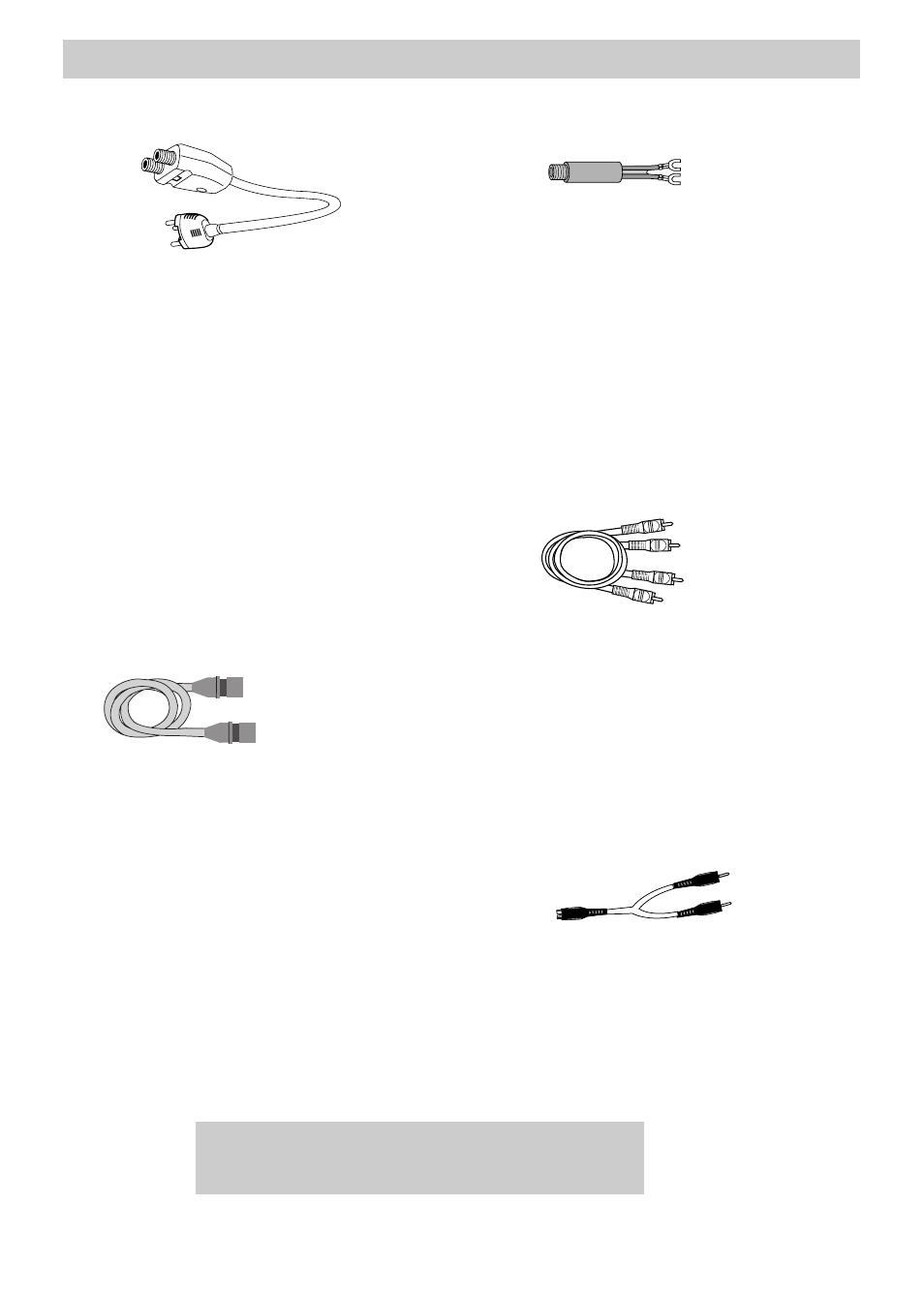 Output adapter, Coaxial cables, Cable transformer | Audio/video cable, Y-adapter, Optional accessories | RCA CC6151 User Manual | Page 71 / 90