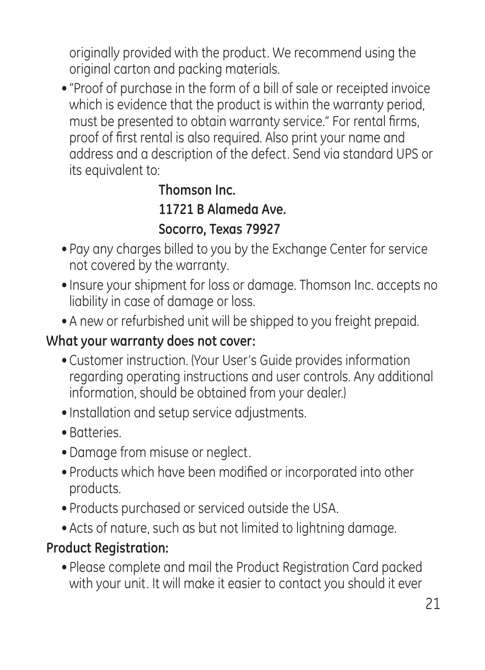 RCA Model 28301 User Manual | Page 21 / 48