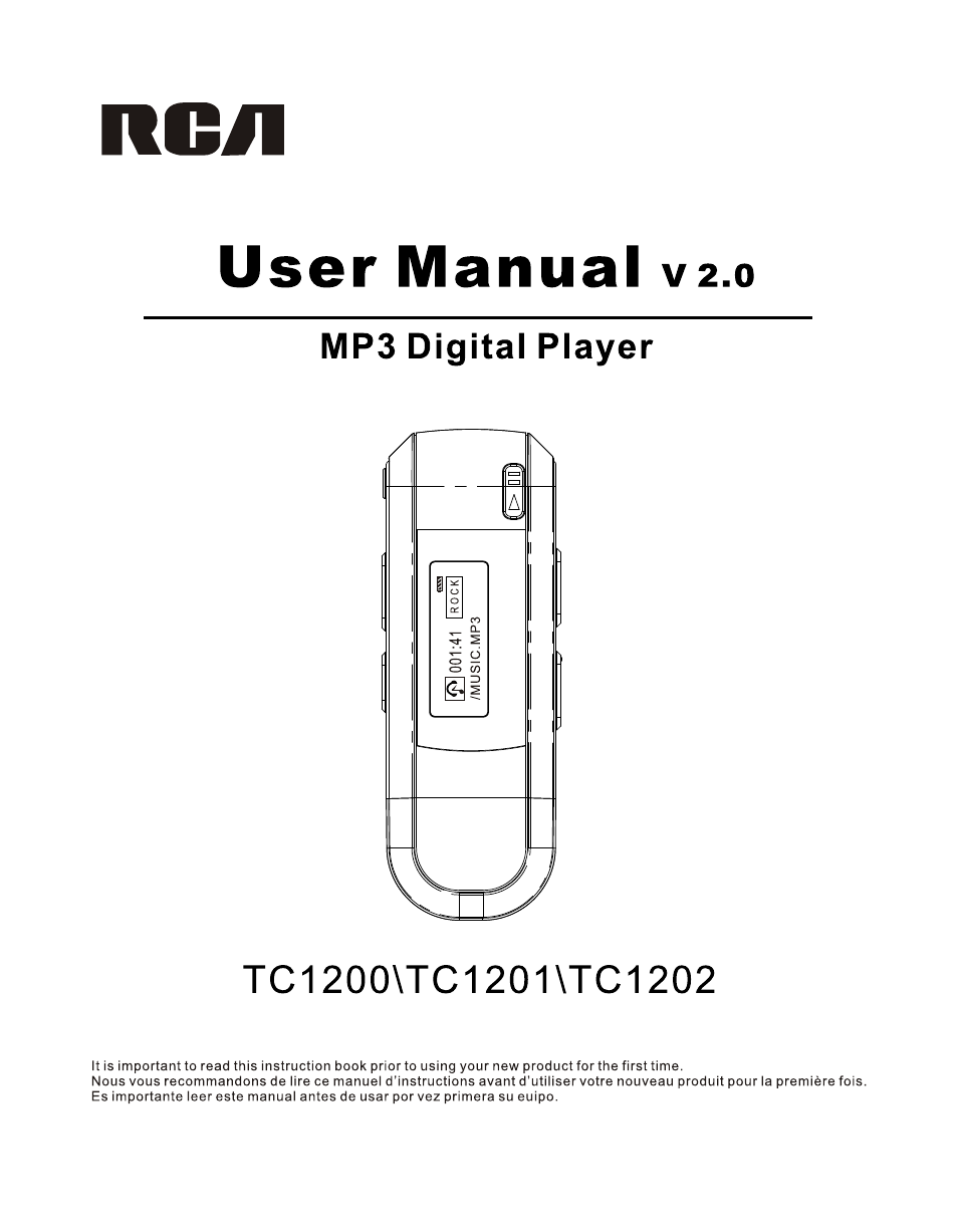 RCA TC1201 User Manual | 53 pages