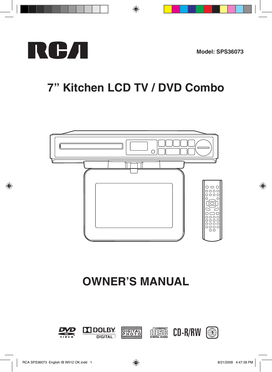 RCA SPS36073 User Manual | 30 pages
