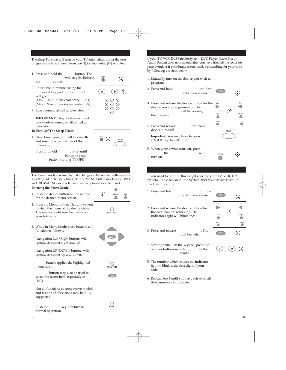 RCA SystemLink 6 AV RCU600RS User Manual | Page 9 / 12