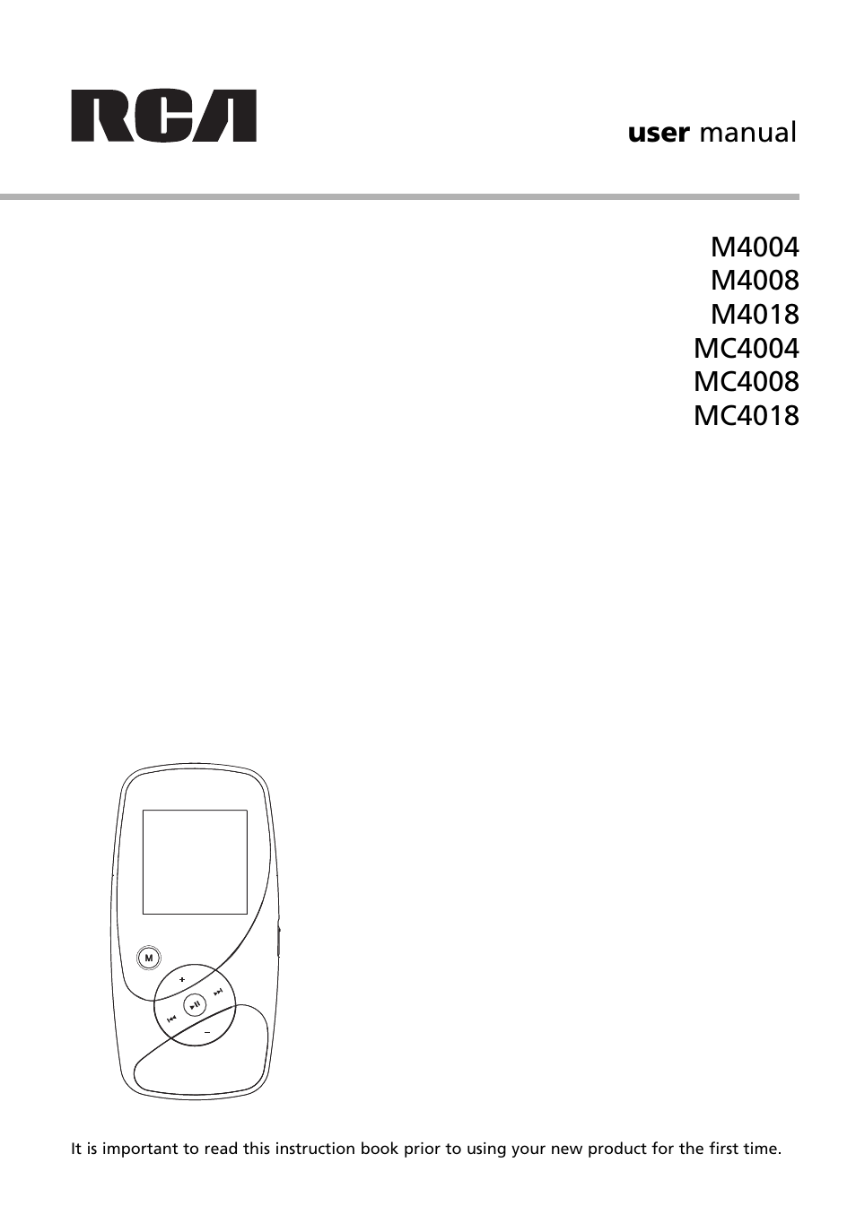 RCA MC4008 User Manual | 28 pages