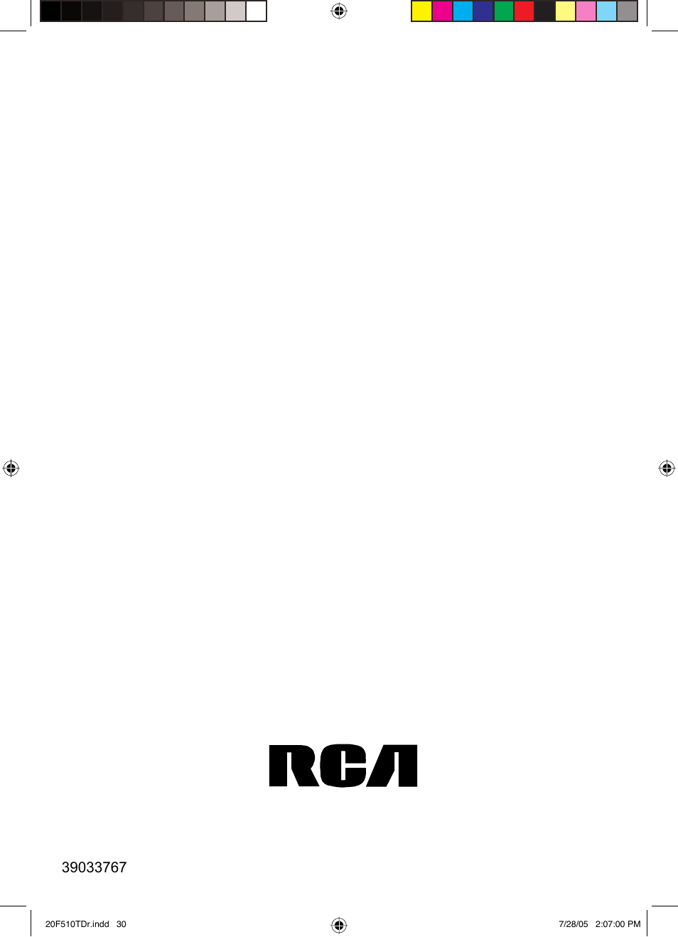 RCA RCRVD2022 User Manual | Page 30 / 30