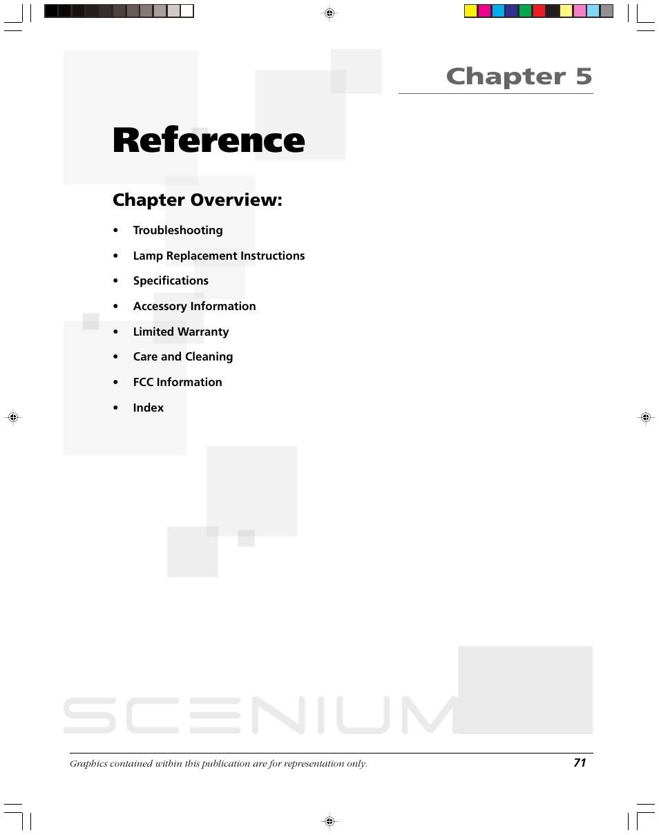Reference, Chapter 5, Chapter overview | RCA DVR2080 User Manual | Page 73 / 100