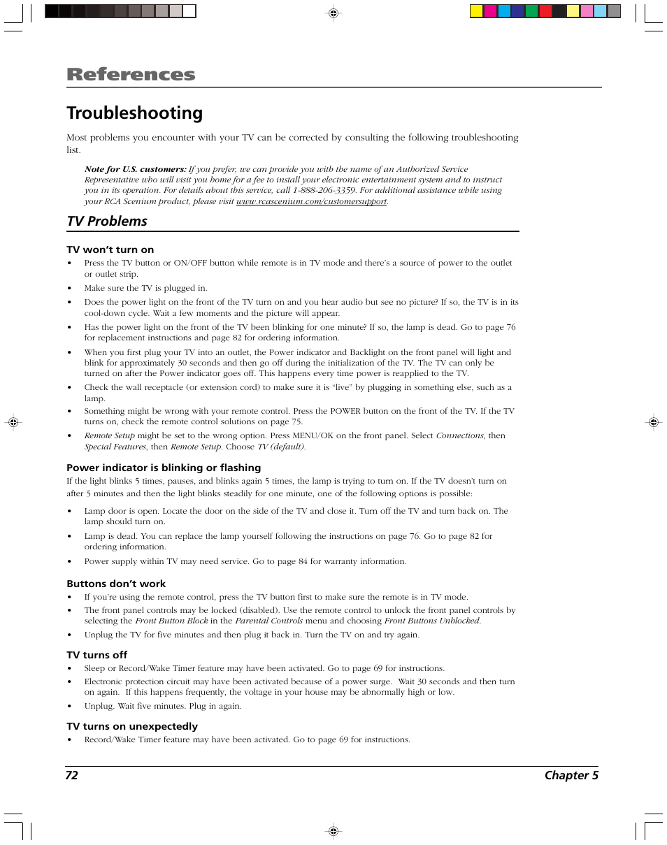 References, Troubleshooting, Tv problems | RCA DVR2080 User Manual | Page 74 / 100