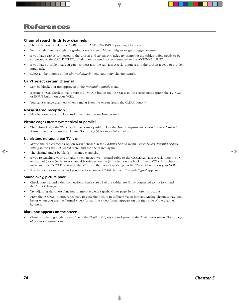 References | RCA DVR2080 User Manual | Page 76 / 100
