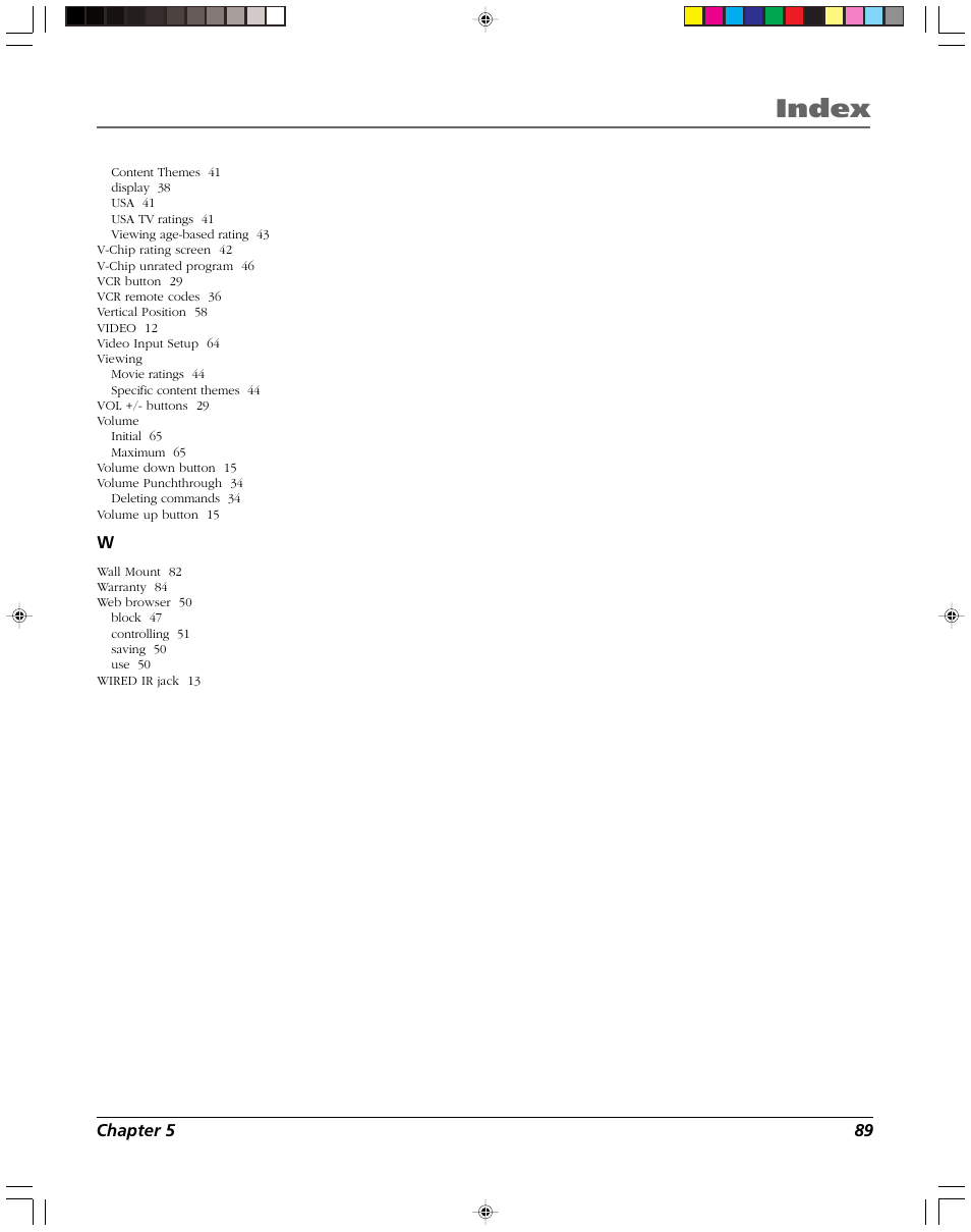 Index | RCA DVR2080 User Manual | Page 91 / 100