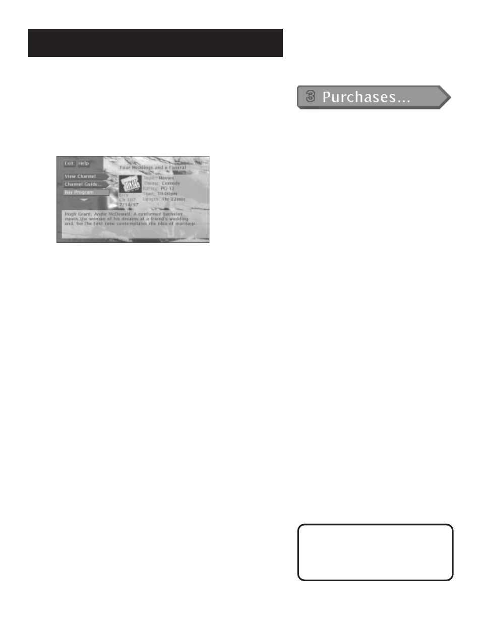 Using the program guide for ppv programs, The menu system | RCA DRD202RA User Manual | Page 35 / 72