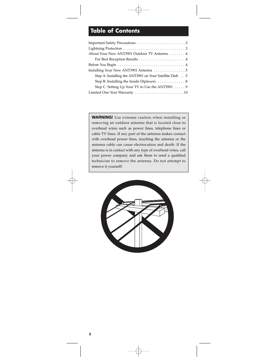 RCA ANT3901 User Manual | Page 2 / 12