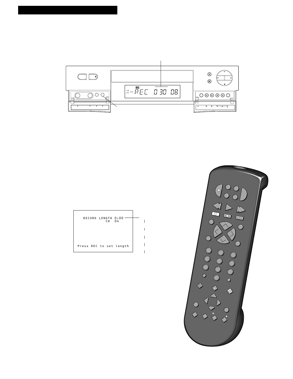 Express recording (xpr), 27 recording a program, Operating instructions | Stopping a recording in progress, Express display on tv screen | RCA VR538 User Manual | Page 29 / 48