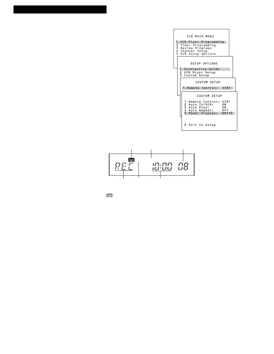 36 references, Display panel | RCA VR538 User Manual | Page 38 / 48