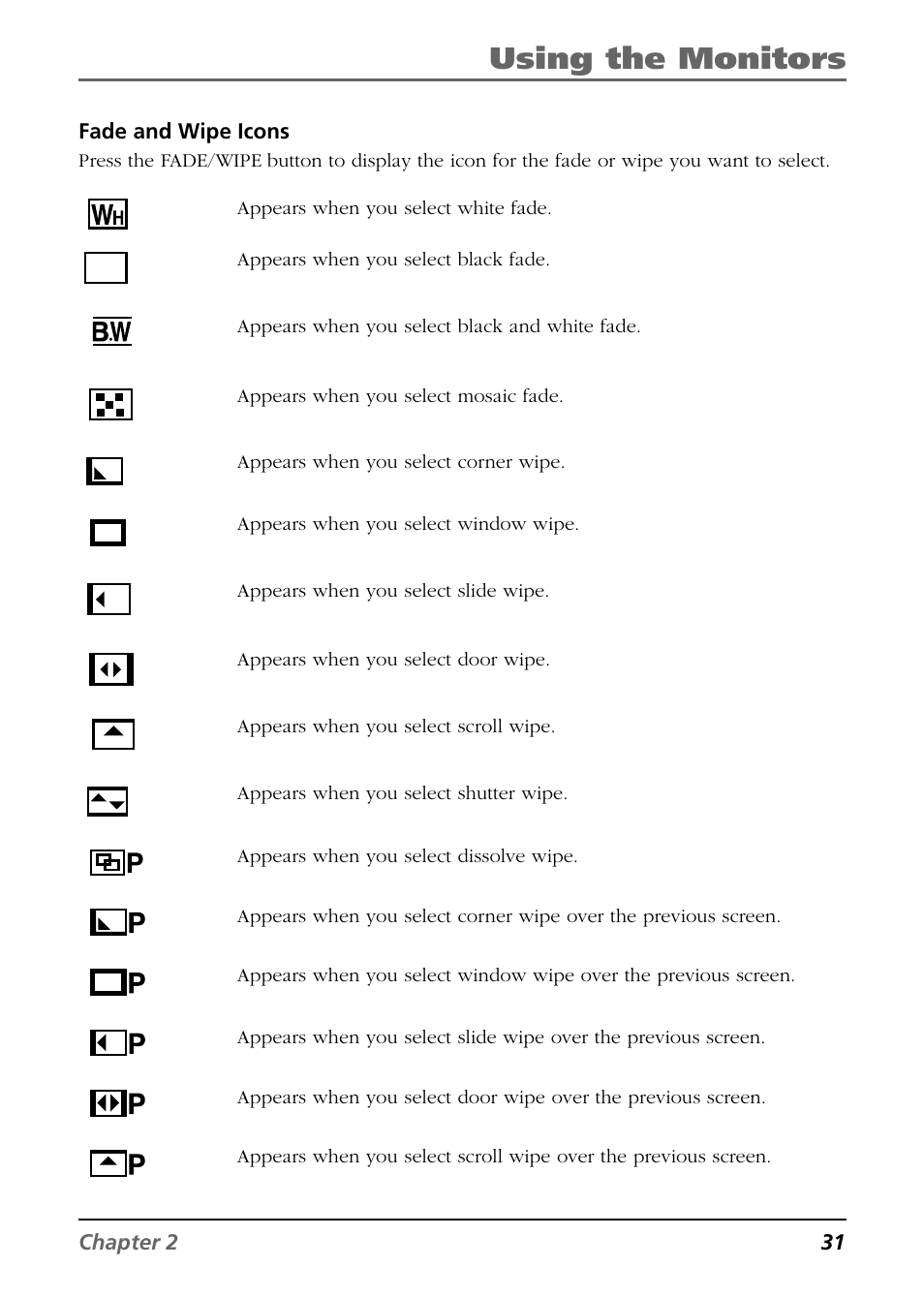 Using the monitors | RCA CC9360 User Manual | Page 33 / 108
