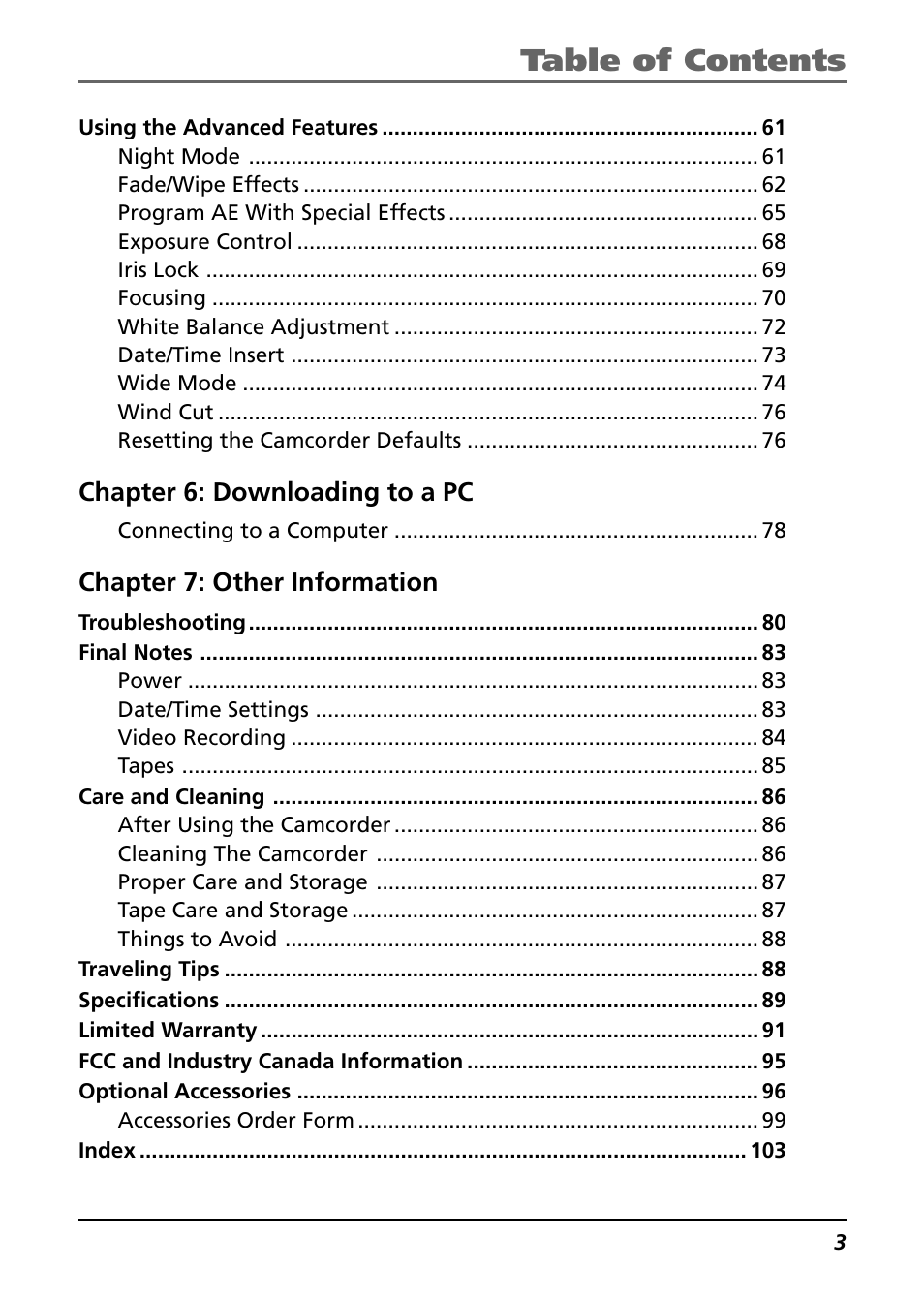 RCA CC9360 User Manual | Page 5 / 108