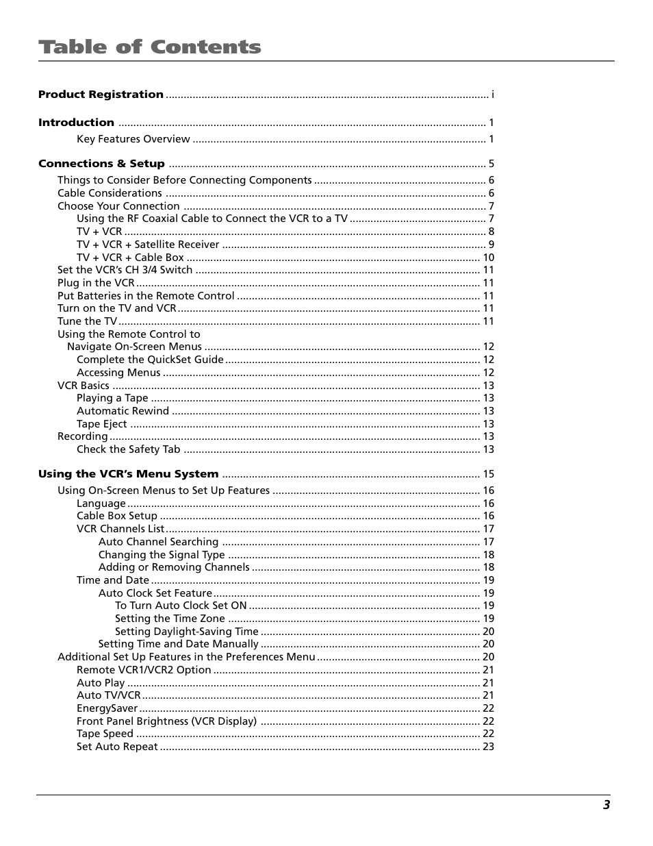 RCA VR355/VR545 User Manual | Page 5 / 56