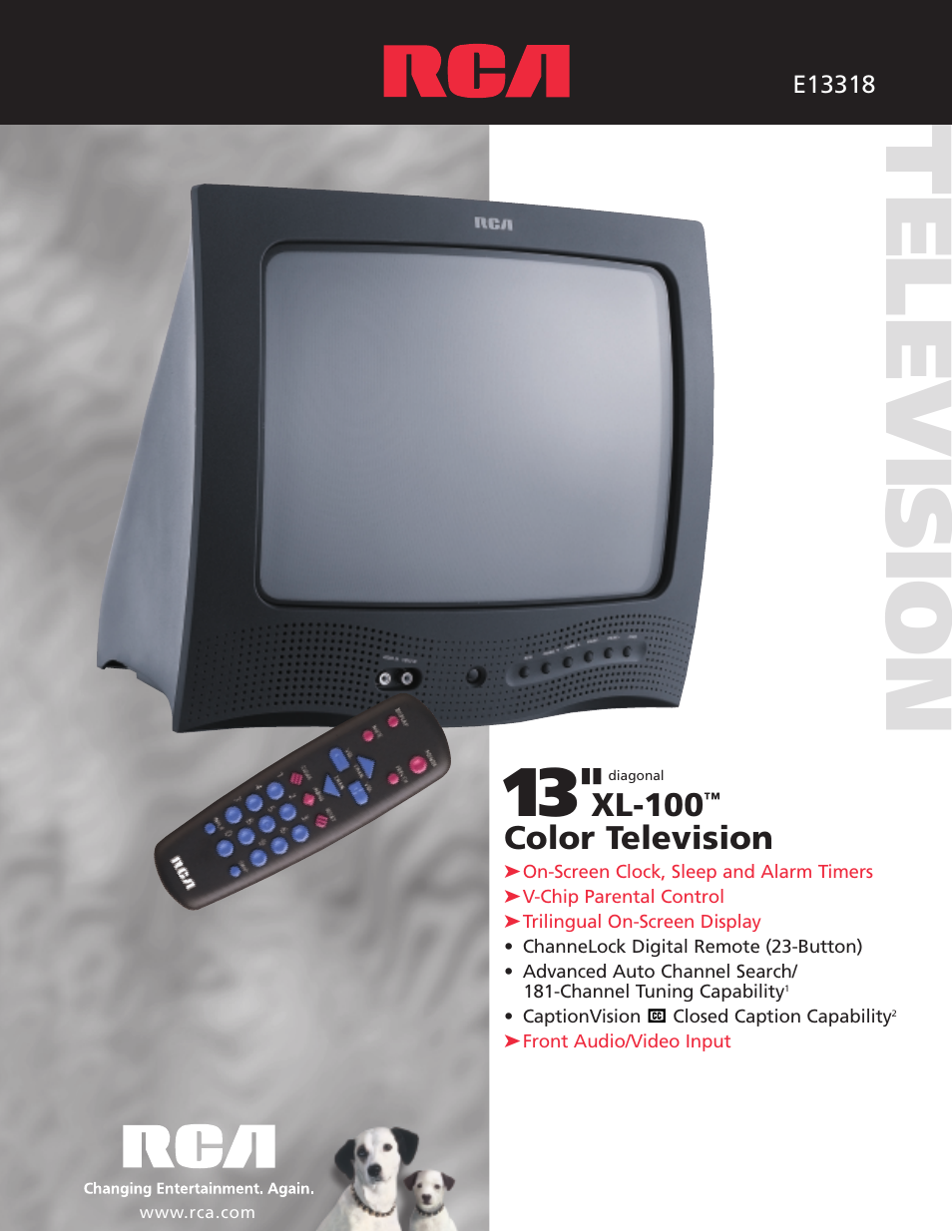 RCA E13318 User Manual | 2 pages