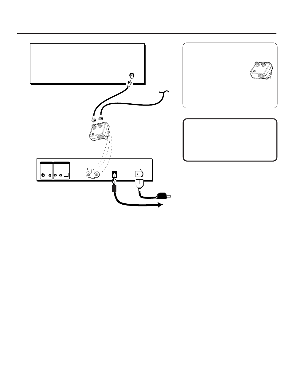 Setup and connections, Rf output adapter required, Caution | RCA RC5231Z User Manual | Page 10 / 96