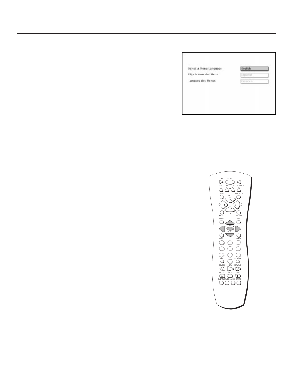 Set the menu language, How to move around the player’s menu system, Setup and connections | Other language options, How to move around the dvd player’s menu system | RCA RC5231Z User Manual | Page 14 / 96