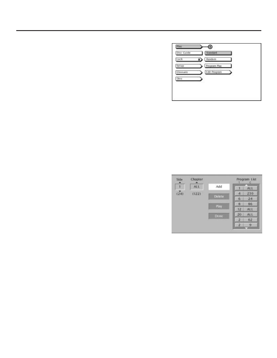 The play menu options, How to create a program | RCA RC5231Z User Manual | Page 50 / 96