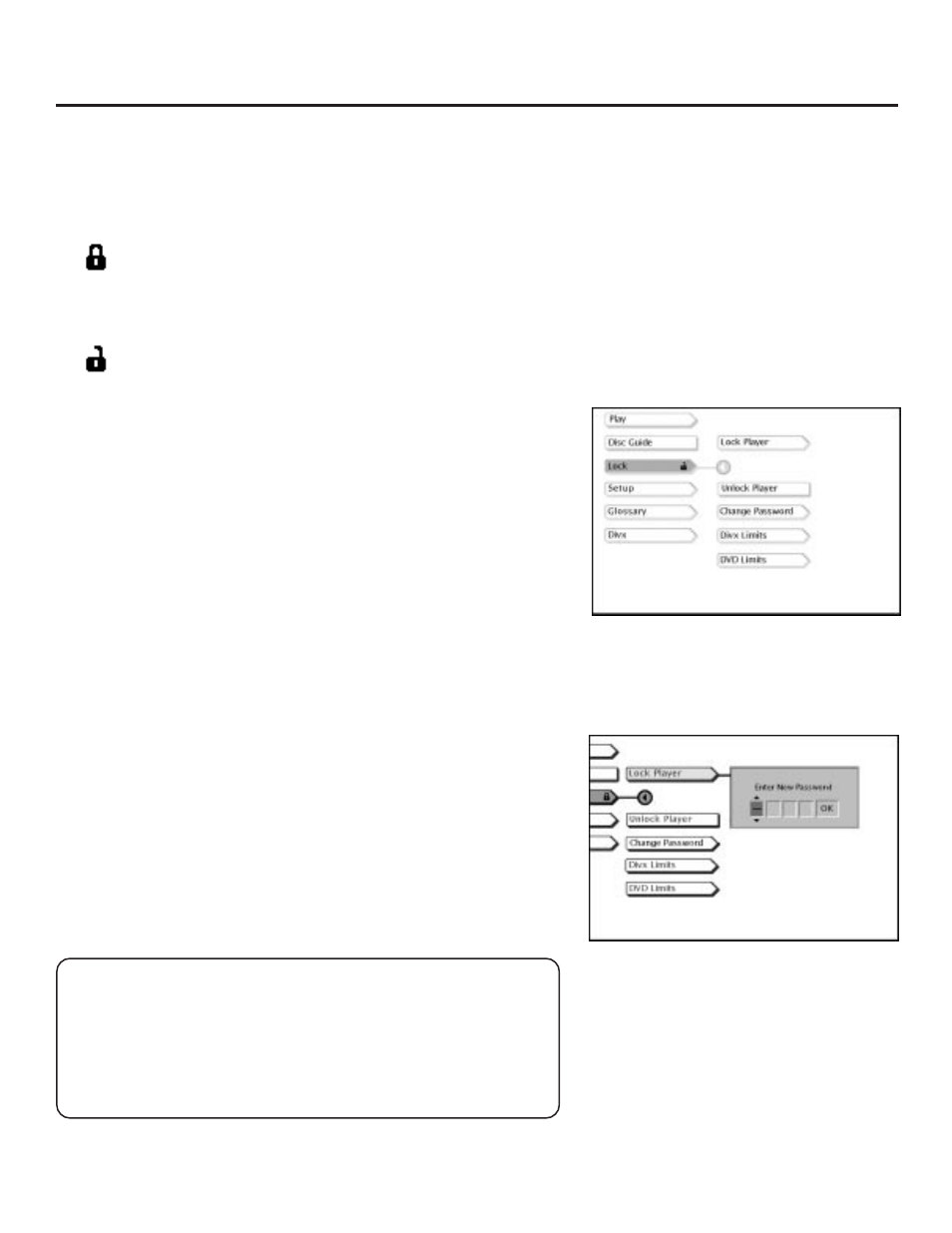 How to use the lock menu, To lock your dvd player | RCA RC5231Z User Manual | Page 52 / 96