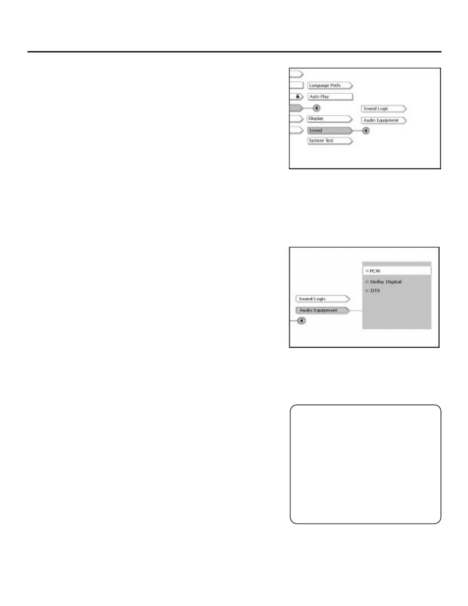 Audio equipment, The system test, Using the features in the menu system | RCA RC5231Z User Manual | Page 62 / 96