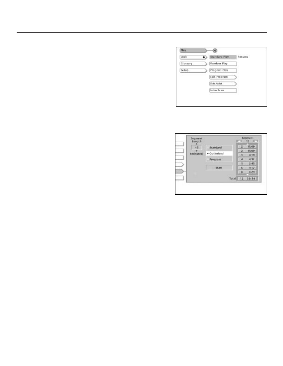 The play menu items, Playing audio cds, Dub assist | RCA RC5231Z User Manual | Page 74 / 96