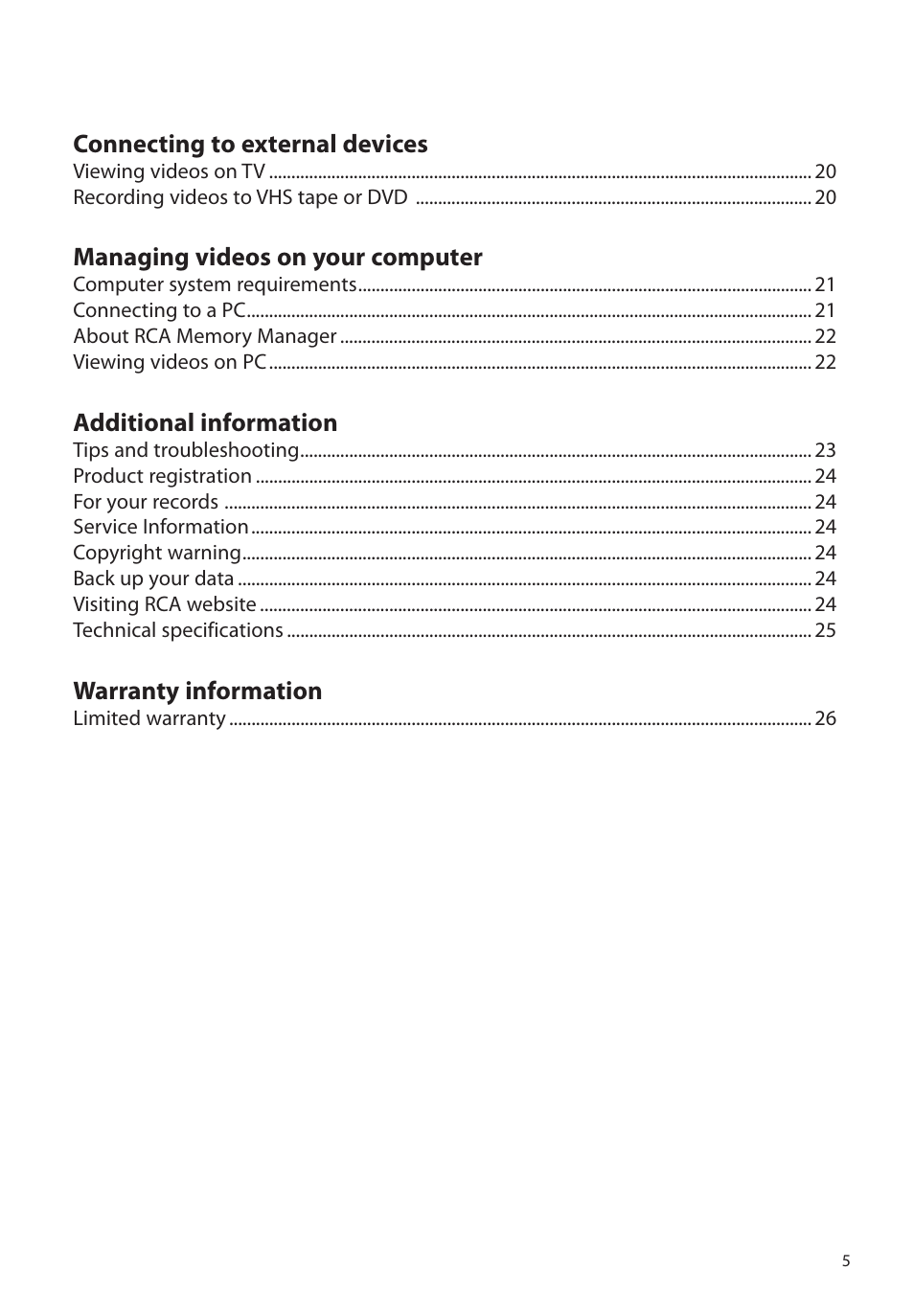 RCA EZ1000 User Manual | Page 6 / 29