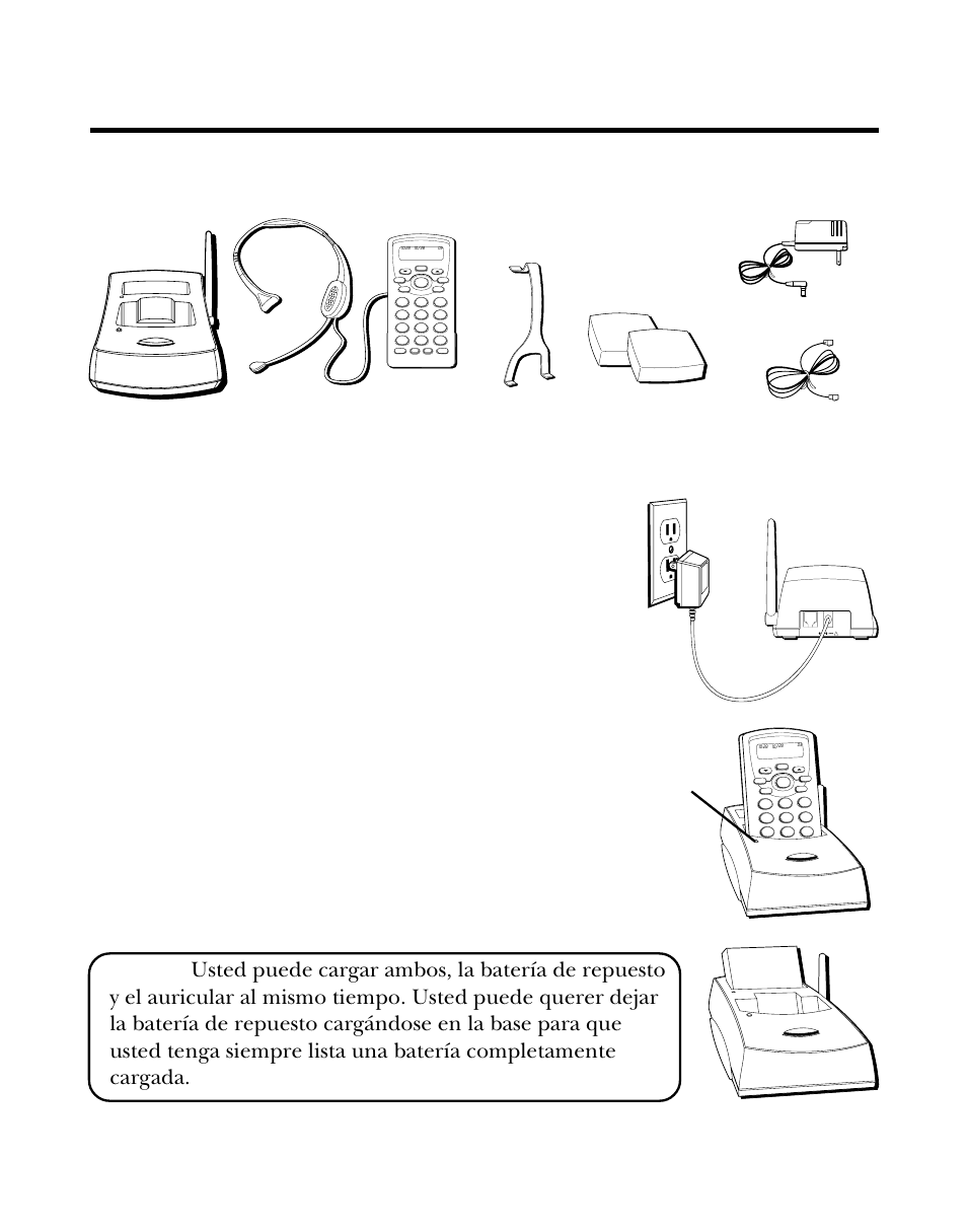 Antes de comenzar, Ntes, Omenzar | Cargar, Aterías, Ista, Artes, Batería, Gancho del auricular, Indicador de uso (“charge/ in use”) | RCA 26970 User Manual | Page 37 / 64