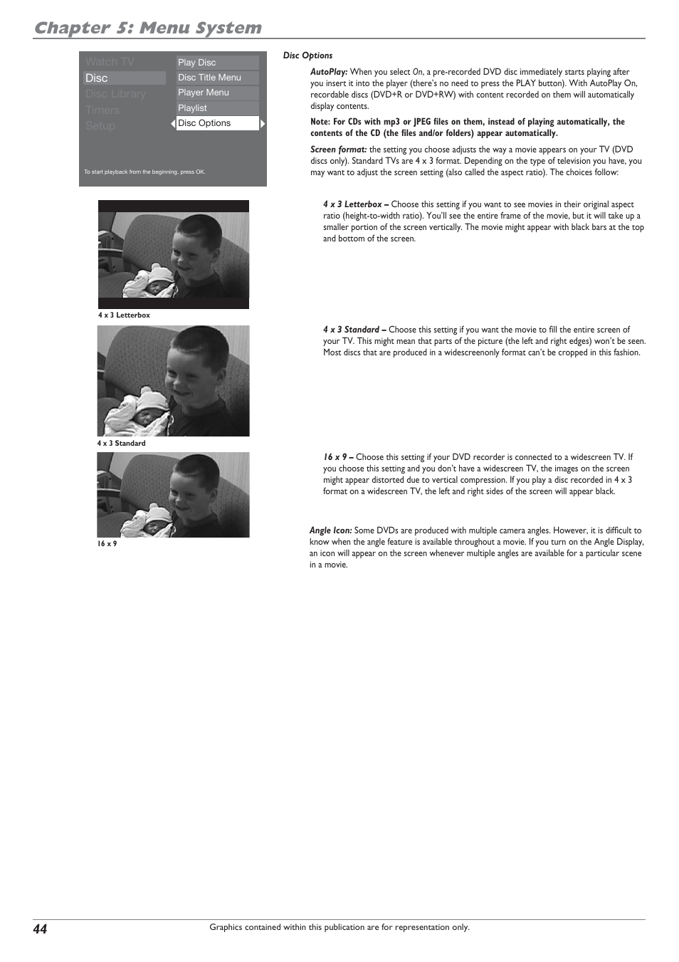 Chapter 5: menu system | RCA DRC8040N User Manual | Page 46 / 64