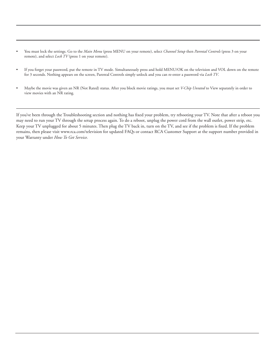Other information, Problems with v-chip/ parental controls, What else can i do | RCA HDLP50 User Manual | Page 68 / 80