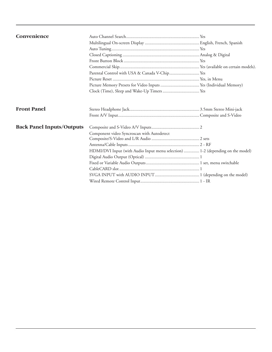Other information | RCA HDLP50 User Manual | Page 73 / 80