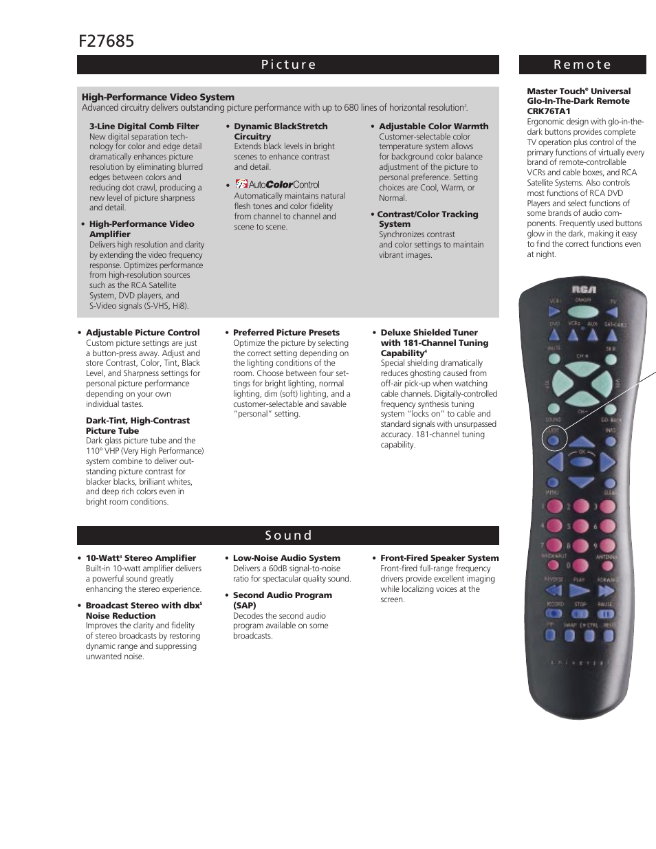 RCA F27685 User Manual | Page 2 / 4