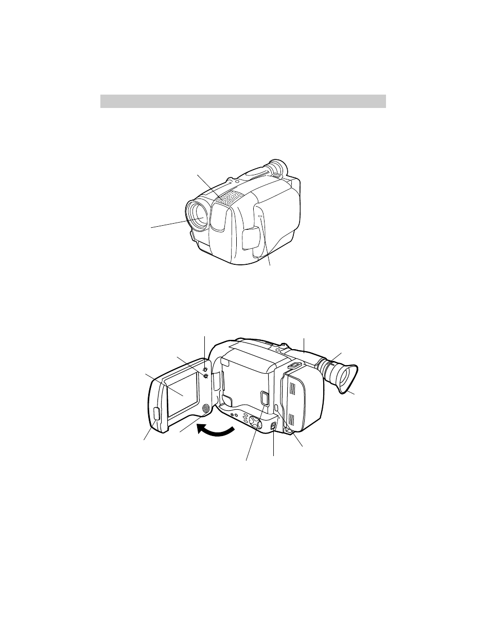 Review camcorder’s operating controls, First-time operation, Bright | Speaker volume min max, Continued on next page) | RCA ProV800C User Manual | Page 11 / 96