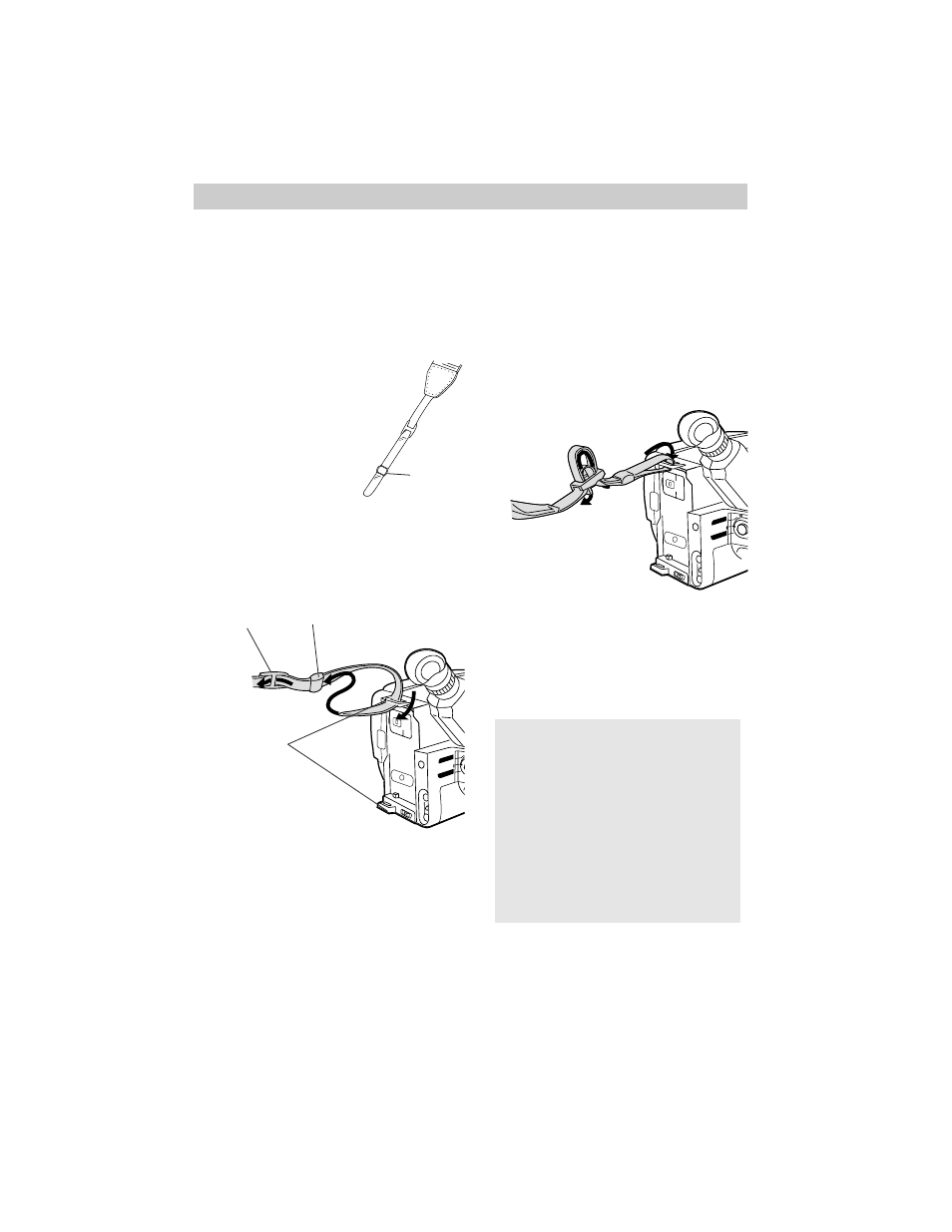 Attaching the shoulder strap, Recording, Keeper | Keeper buckle attachment rings | RCA ProV800C User Manual | Page 66 / 96