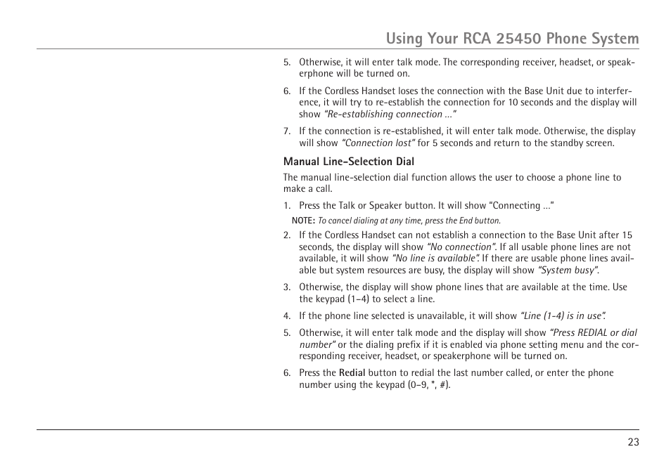 RCA VISYS H5450 User Manual | Page 23 / 76